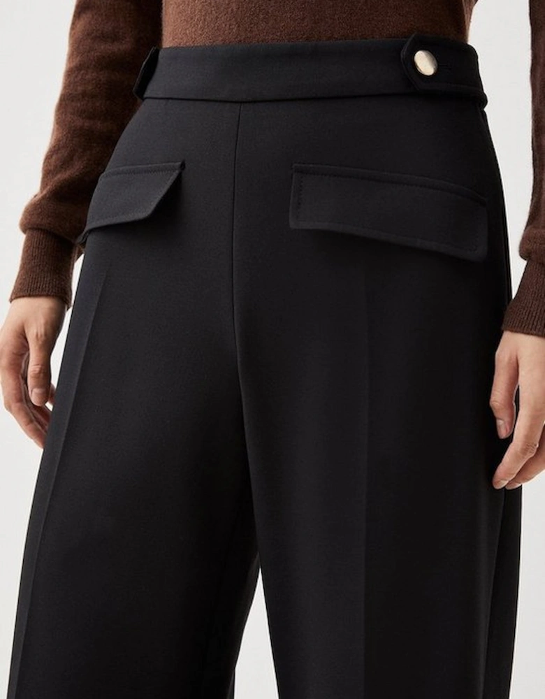 Tailored Compact Stretch Pocket Detailed Trousers