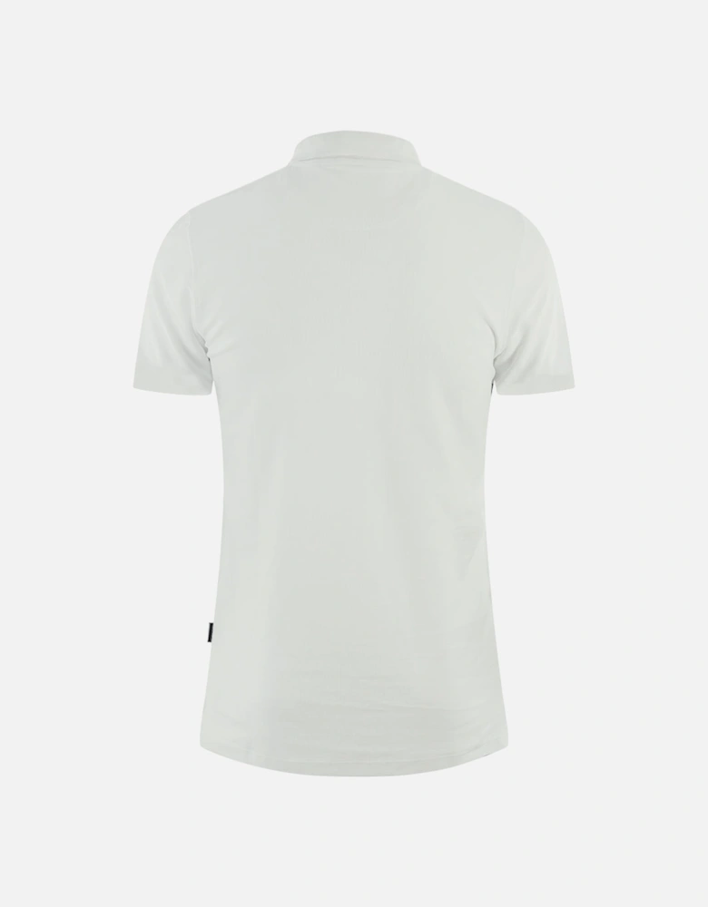 Boxed Logo White Polo Shirt