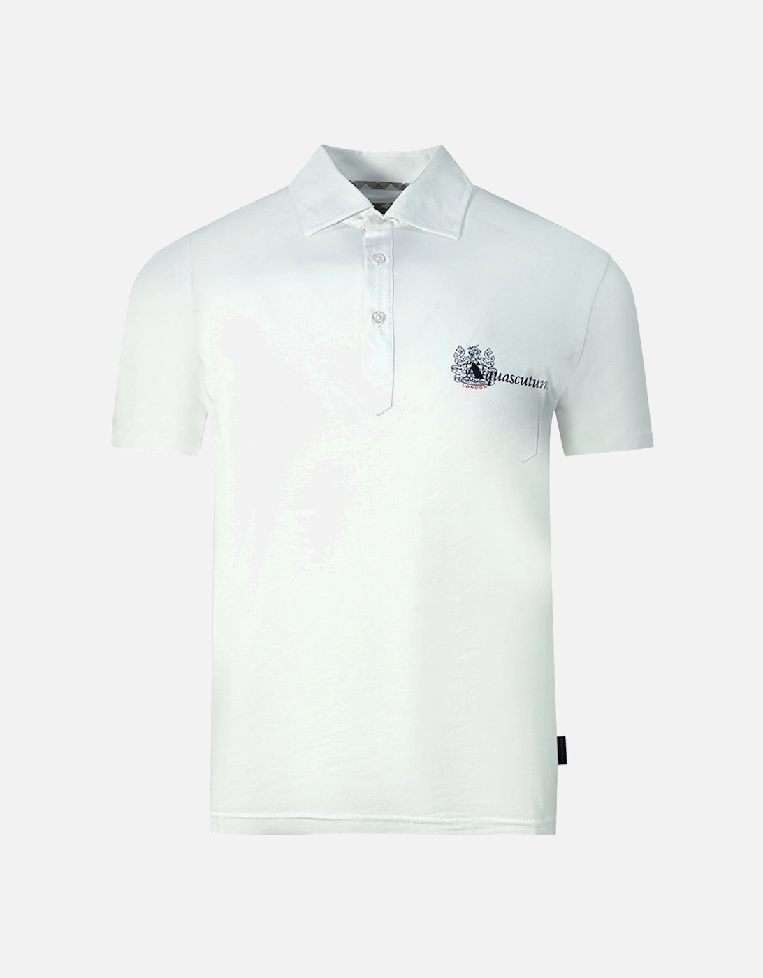 Aldis Brand London Logo White Polo Shirt, 3 of 2