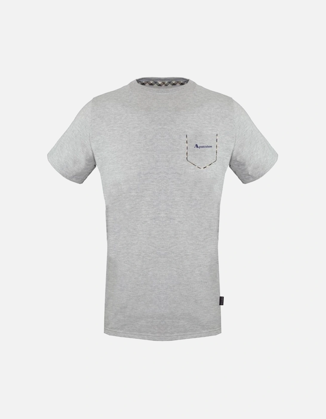 Check Pocket Trim Grey T-Shirt, 2 of 1