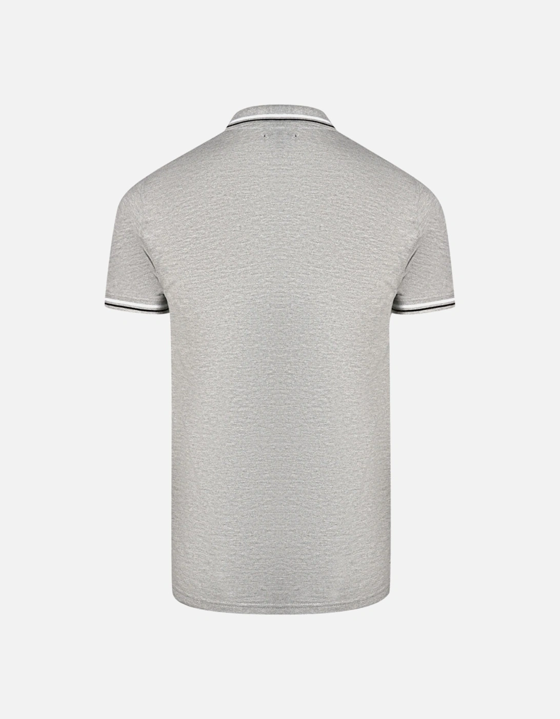 Cavalli Class Twinned Tipped Collar Grey Polo Shirt