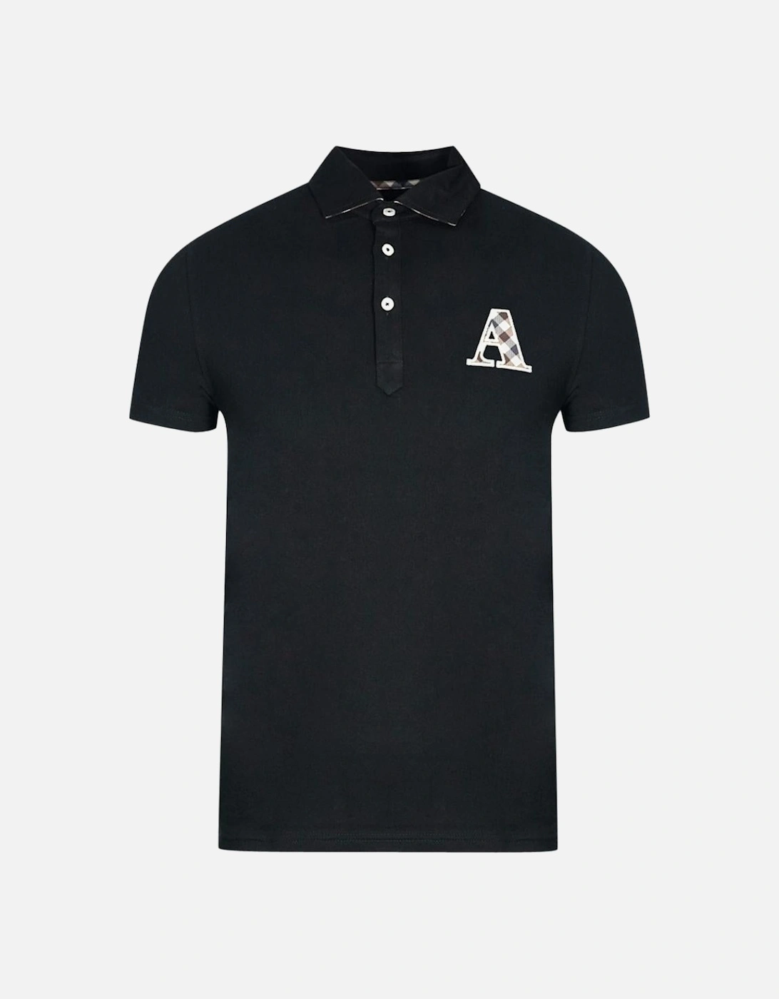 Check A Logo Black Polo Shirt, 3 of 2