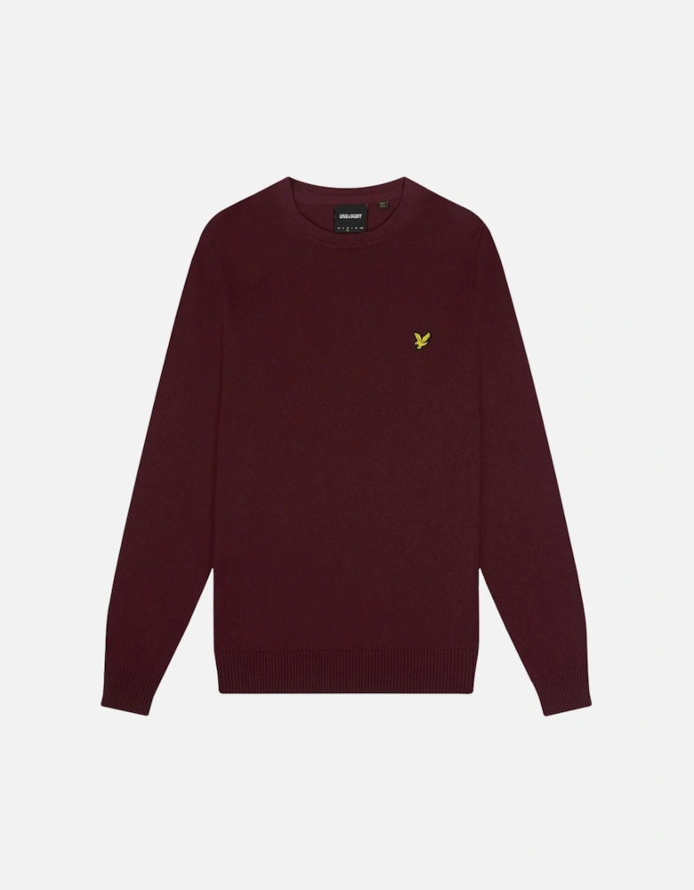 Lyle & Scott Cotton Merino Burgundy Pull-over Jumper