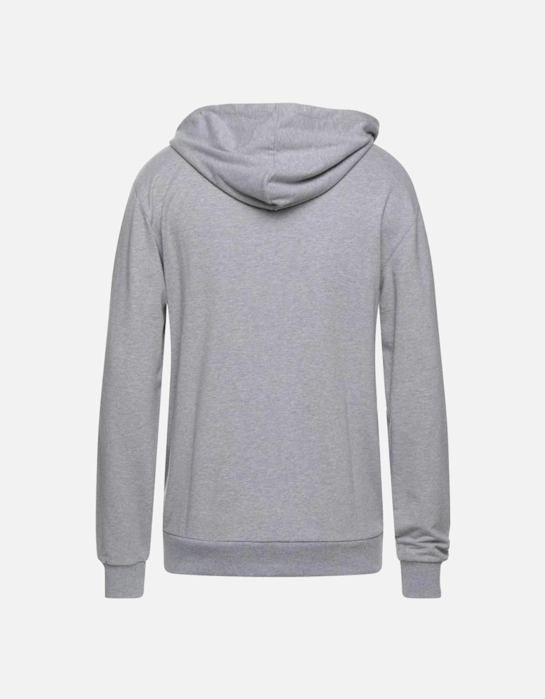 Brand Taped Pockets Grey Zip Hoodie