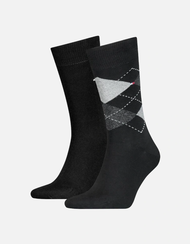 2 Pack Men's Check Socks