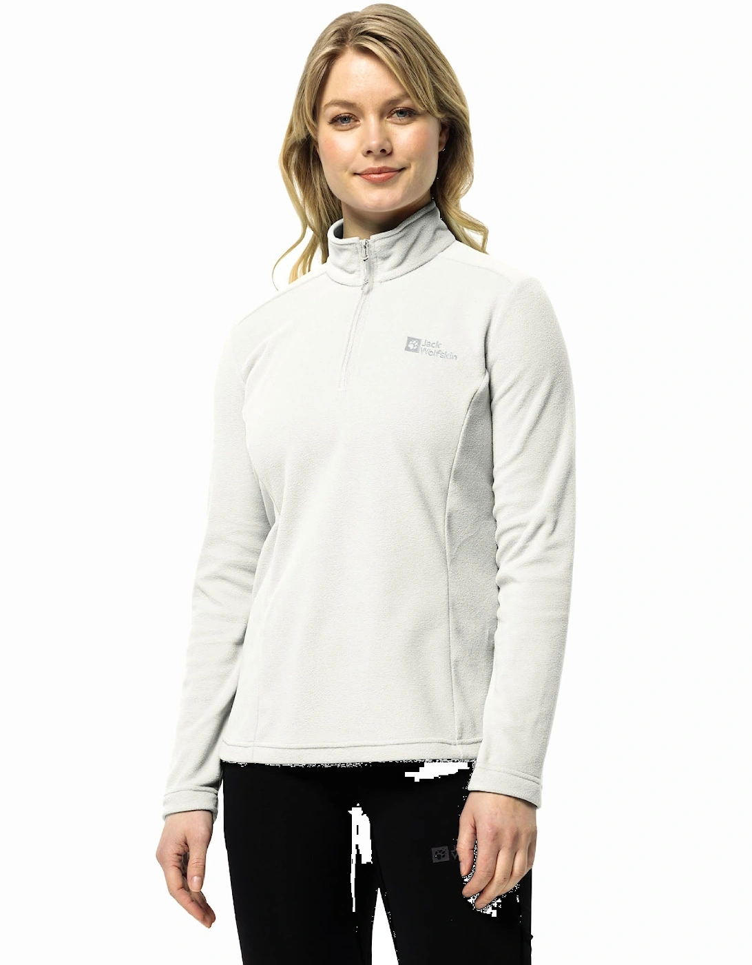 Women's Jack Wolfskin Womens Taunus Half Zip Pullover Fleece - Grey - Size: 14