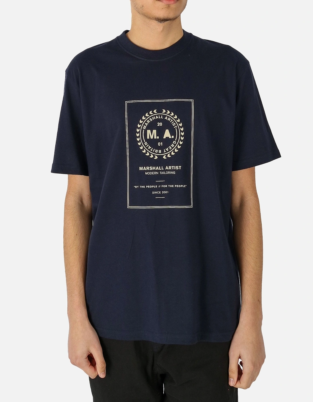 Cartellion Chest Logo Navy Tee, 5 of 4