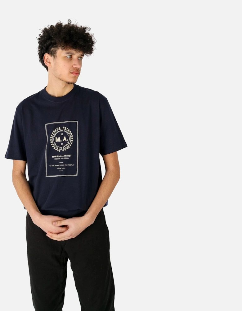 Cartellion Chest Logo Navy Tee