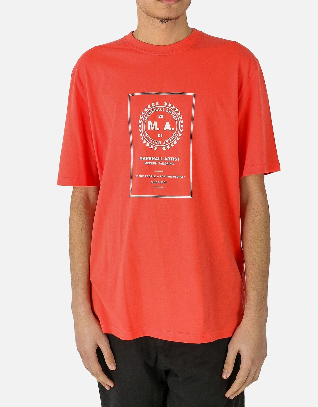 Cartellion Chest Logo Coral Tee, 5 of 4