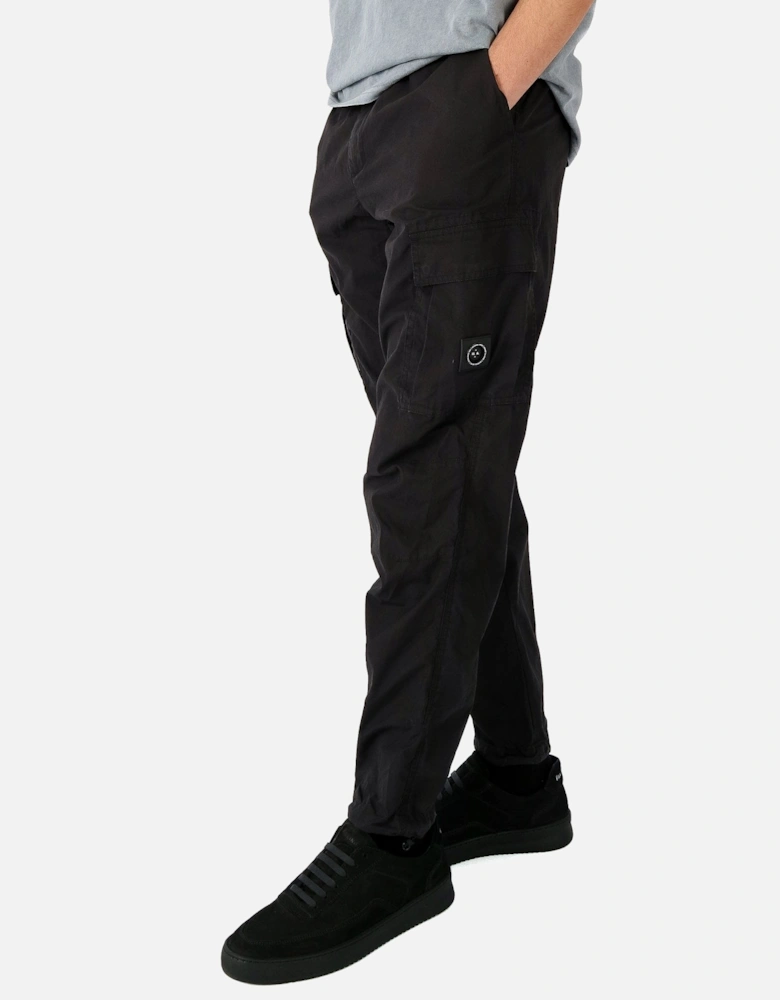 Reno Pocketed Black Cargo Pant