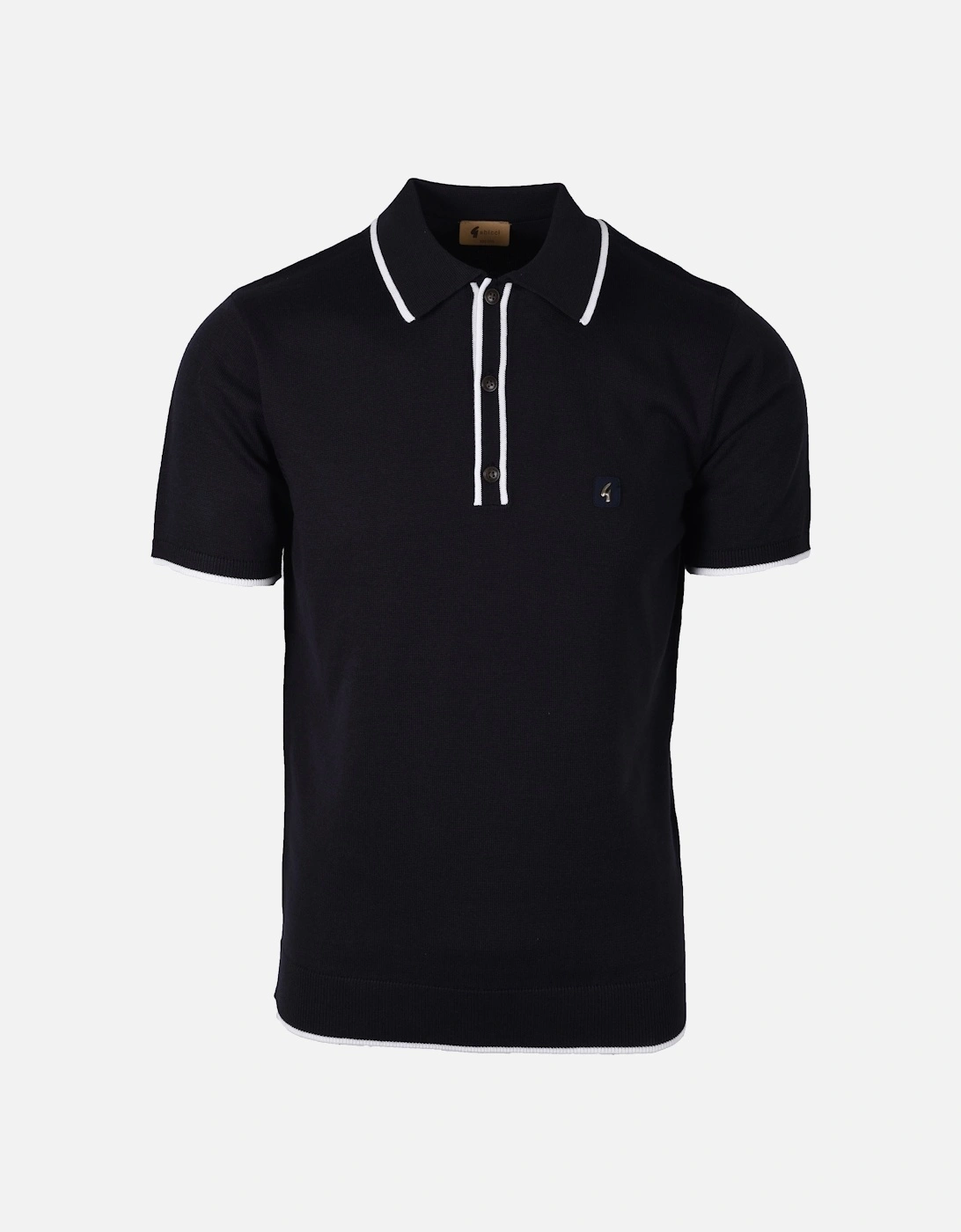 Lineker Knitted Polo Shirt Navy, 4 of 3
