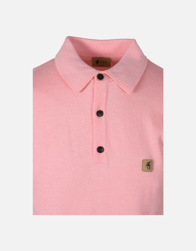 Vintage Jackson Knitted Polo Shirt Coral