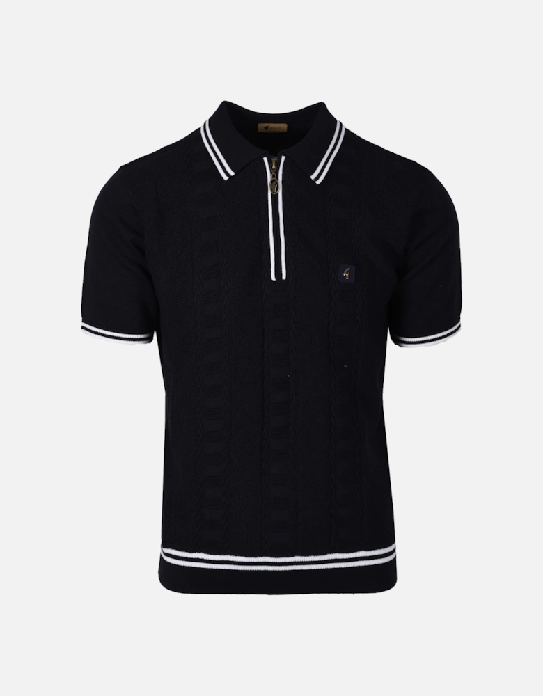 Pausini Knitted Polo Shirt Navy