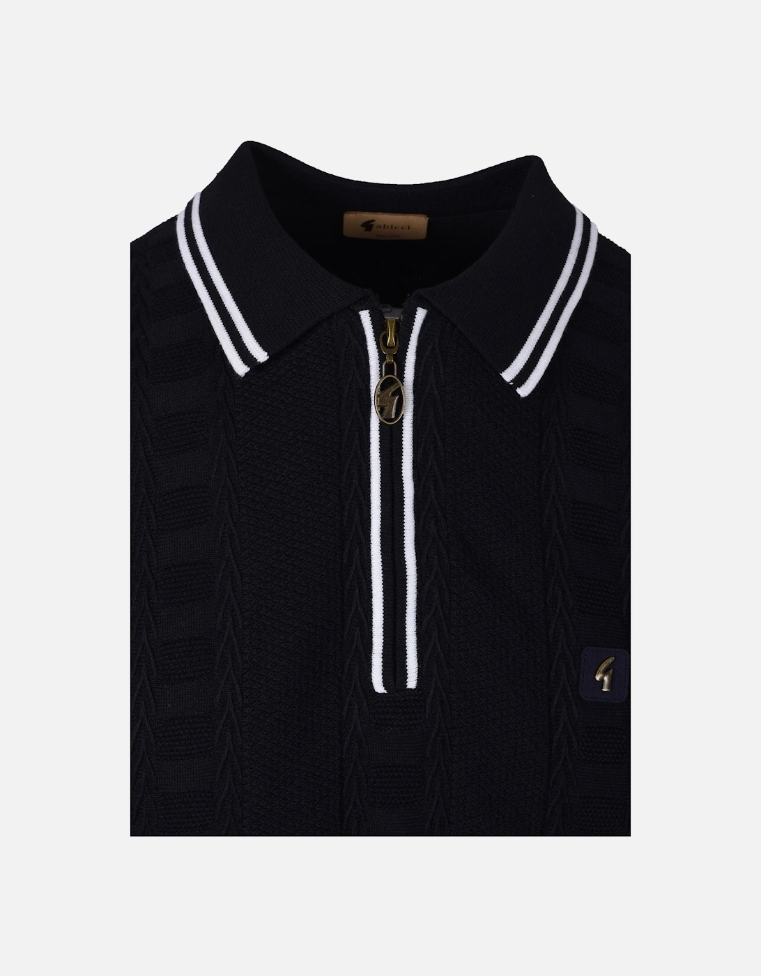 Pausini Knitted Polo Shirt Navy