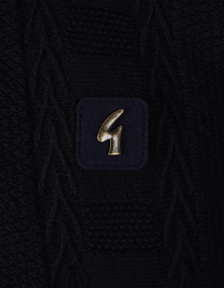 Pausini Knitted Polo Shirt Navy