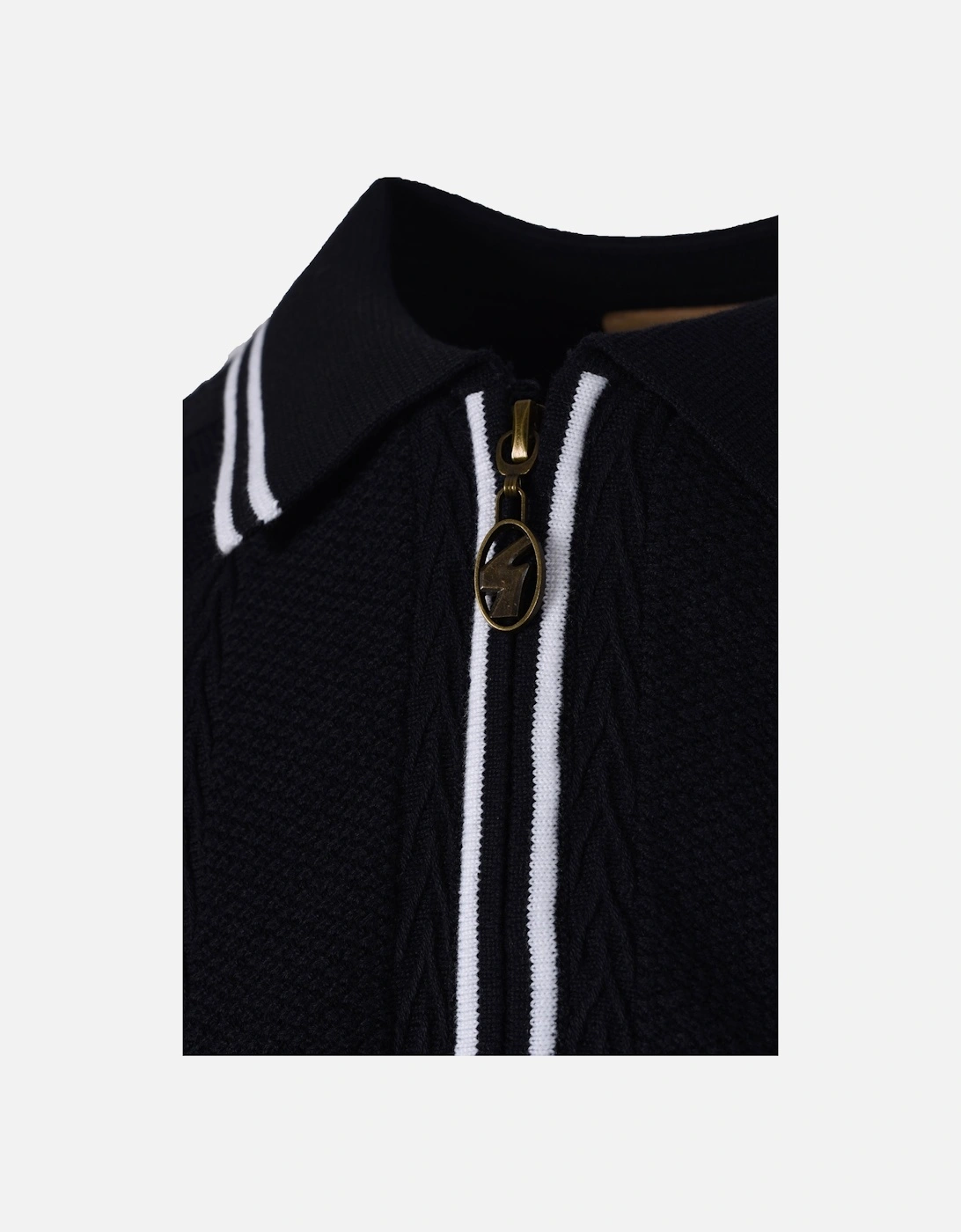 Pausini Knitted Polo Shirt Navy