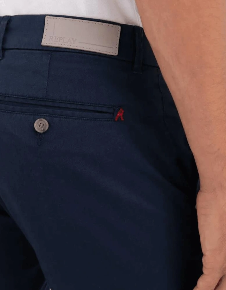 Canvas Slim Fit Navy Chinos