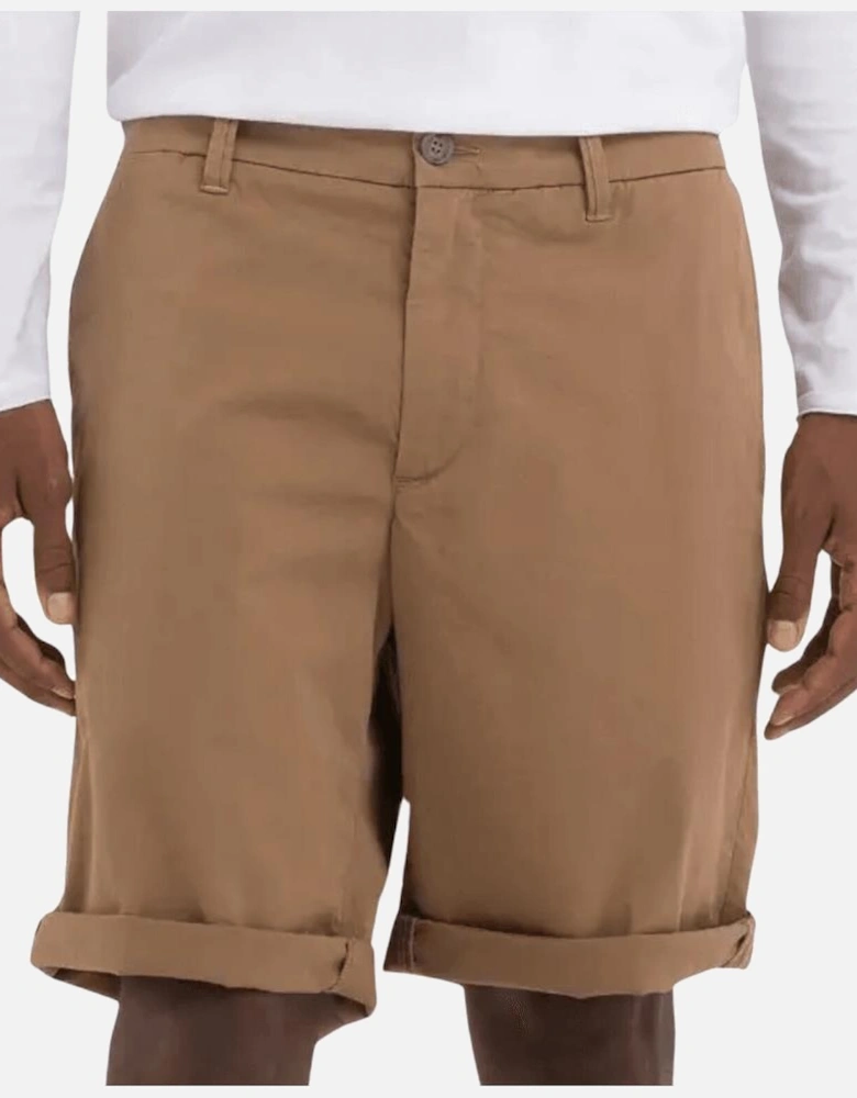 Canvas Brown Cotton Chino Shorts