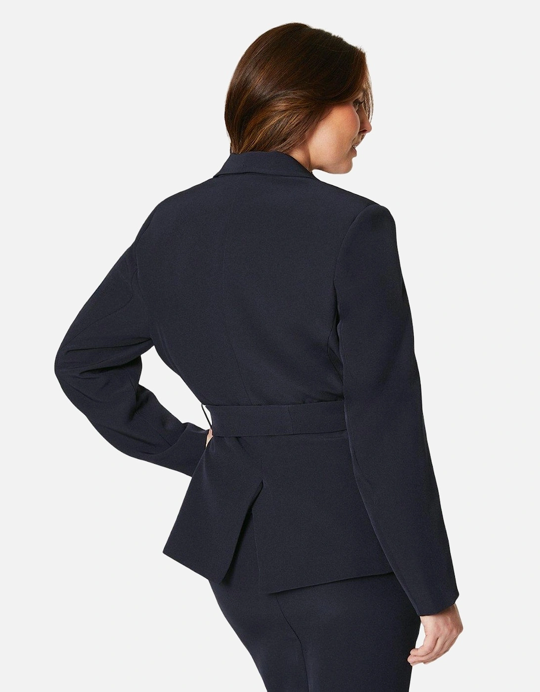 Womens/Ladies Belted Single-Breasted Blazer