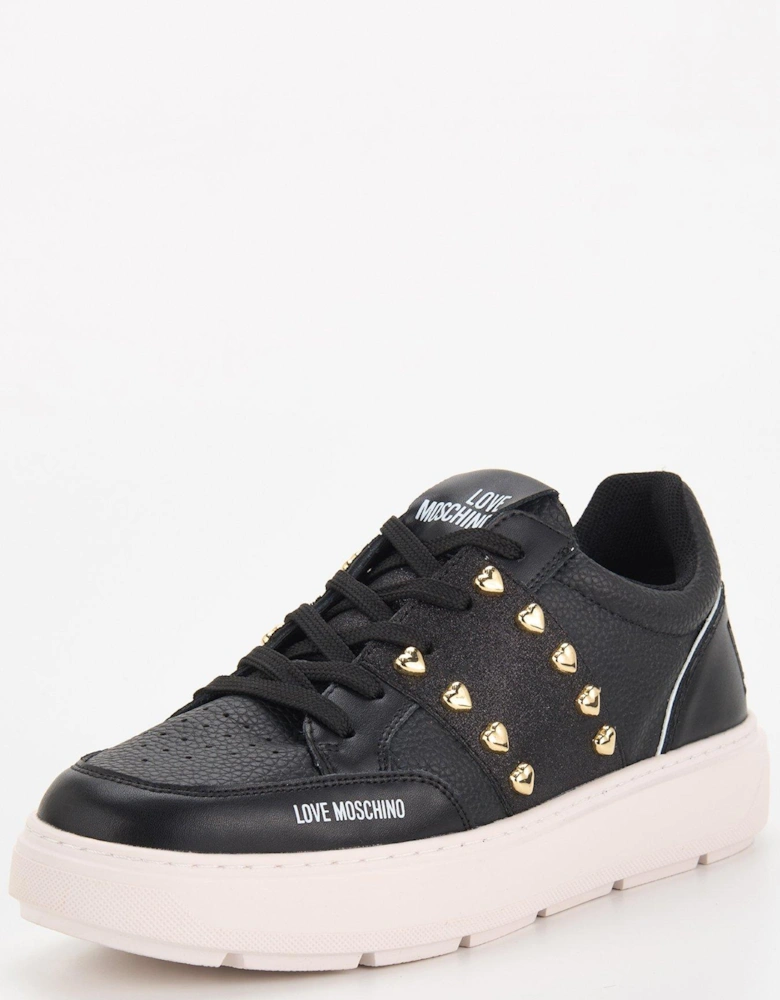 Glitter Stud Trainer - Black 00a