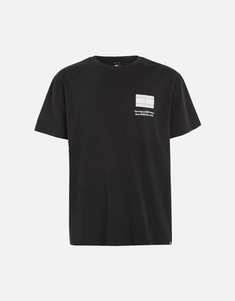 Mens Regular Essential Flag T-Shirt (Black)