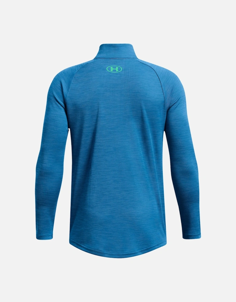 Boys Textured Tech 1/2 Zip Sweatshirt (Blue)