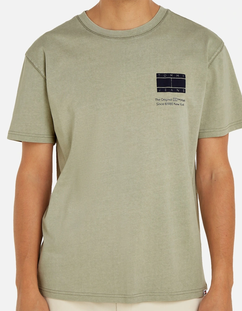 Mens Regular Essential Flag T-Shirt (Green)