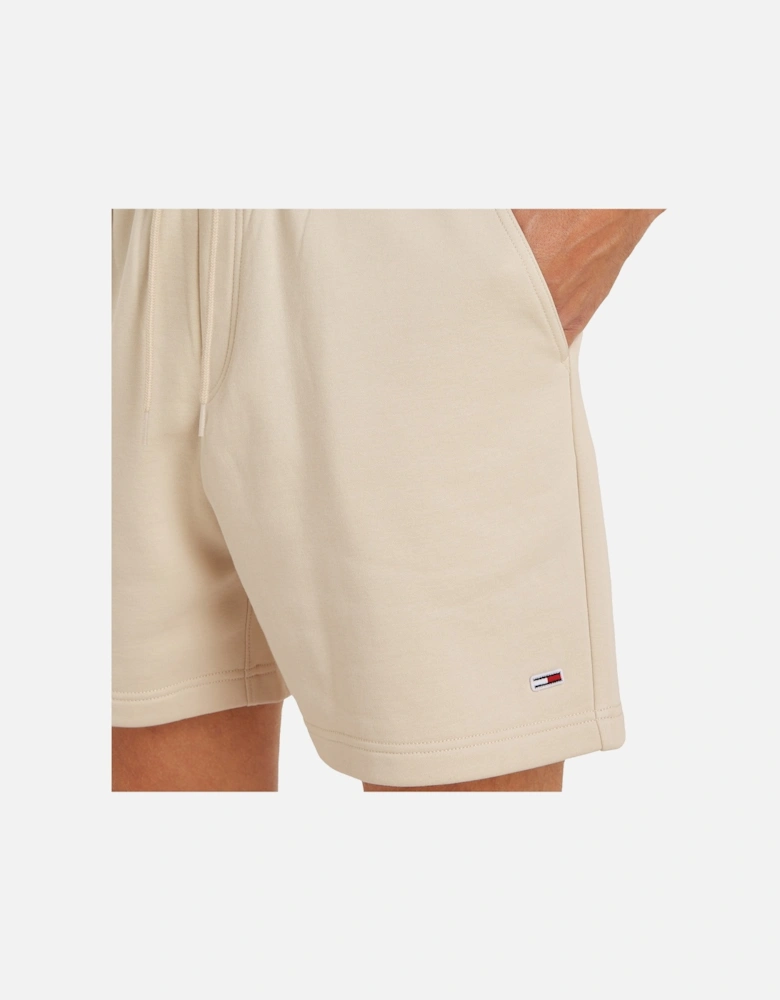 Mens Beach Fleece Shorts (Beige)