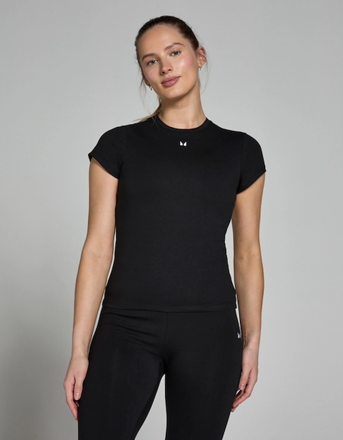 Women's Basic Body Fit Short Sleeve T-Shirt - Black, 2 of 1