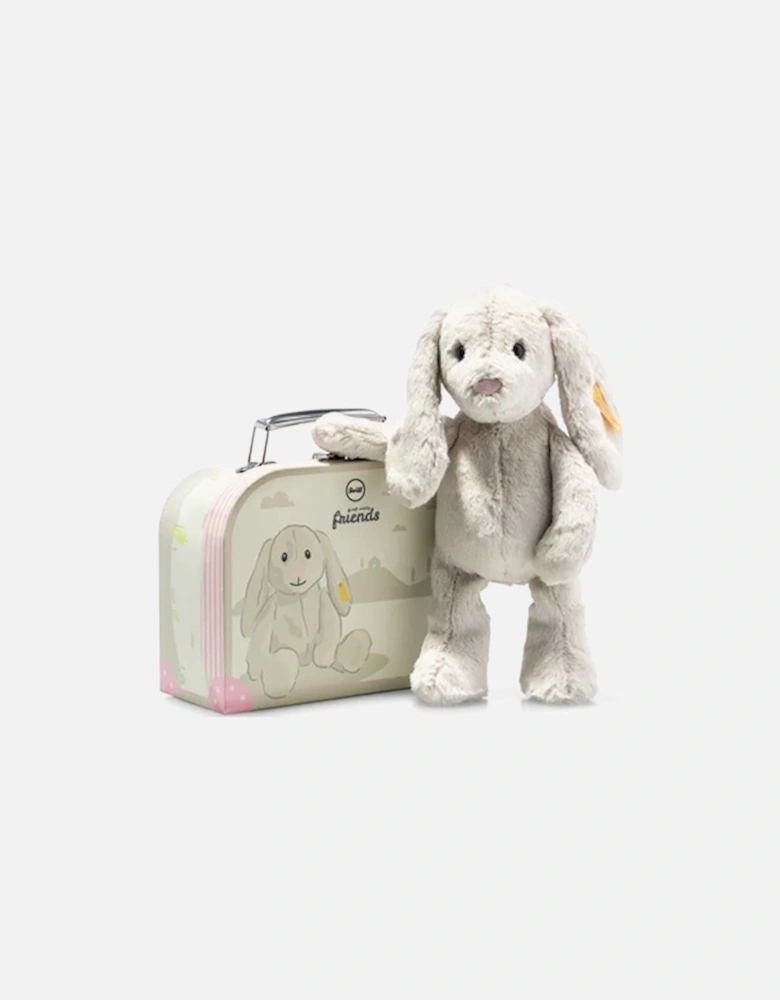 Hoppie Rabbit In Suitcase Light Grey -26cm