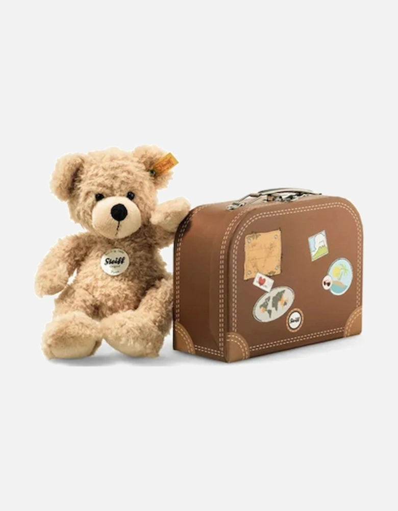 Fyn Teddy Bear In Suitcase Beige -28 cm