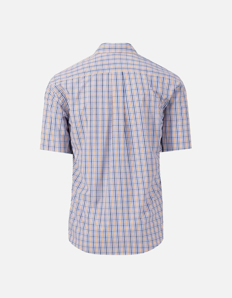 Fynch-Hatton Men's Superfine Combi Check Shirt Papaya