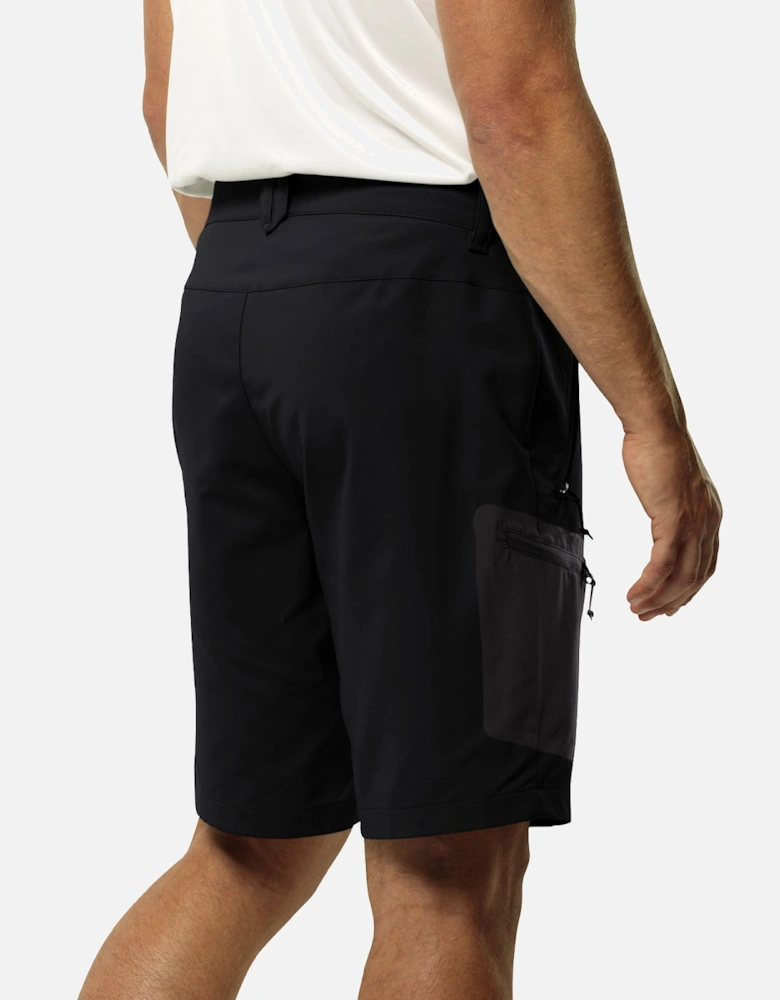 Mens Active Track Walking Softshell Shorts - Black