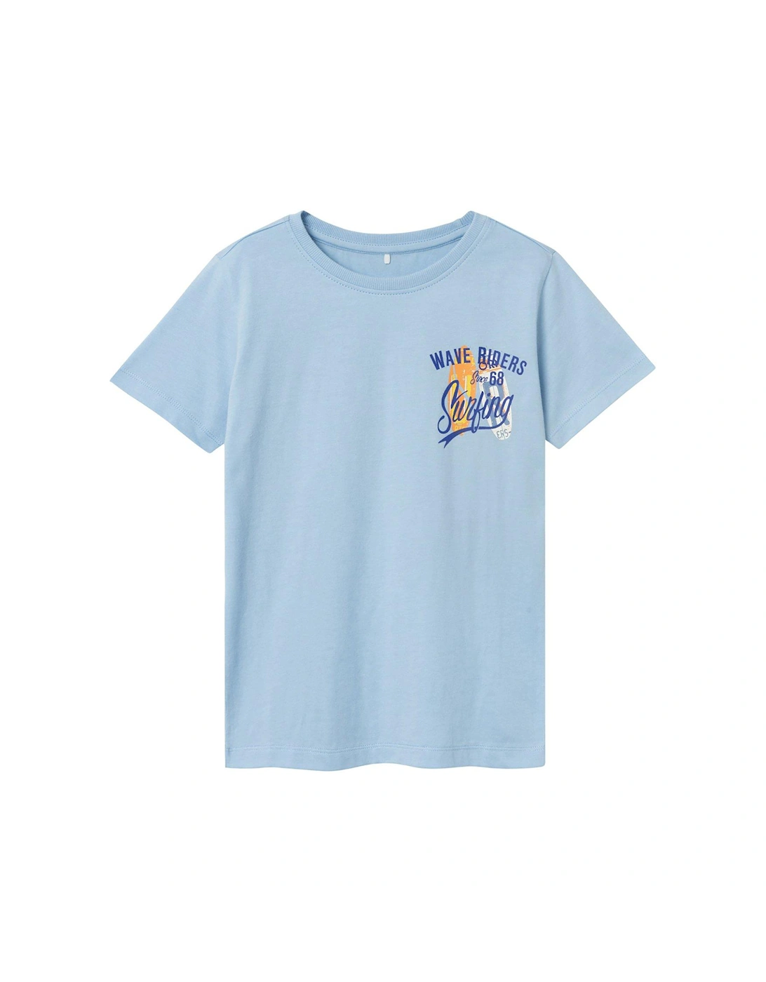 Boys Surf Back Print Short Sleeve Tshirt - Chambray Blue, 3 of 2