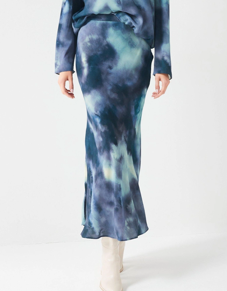 Tie Dye Skirt Co Ord - Navy