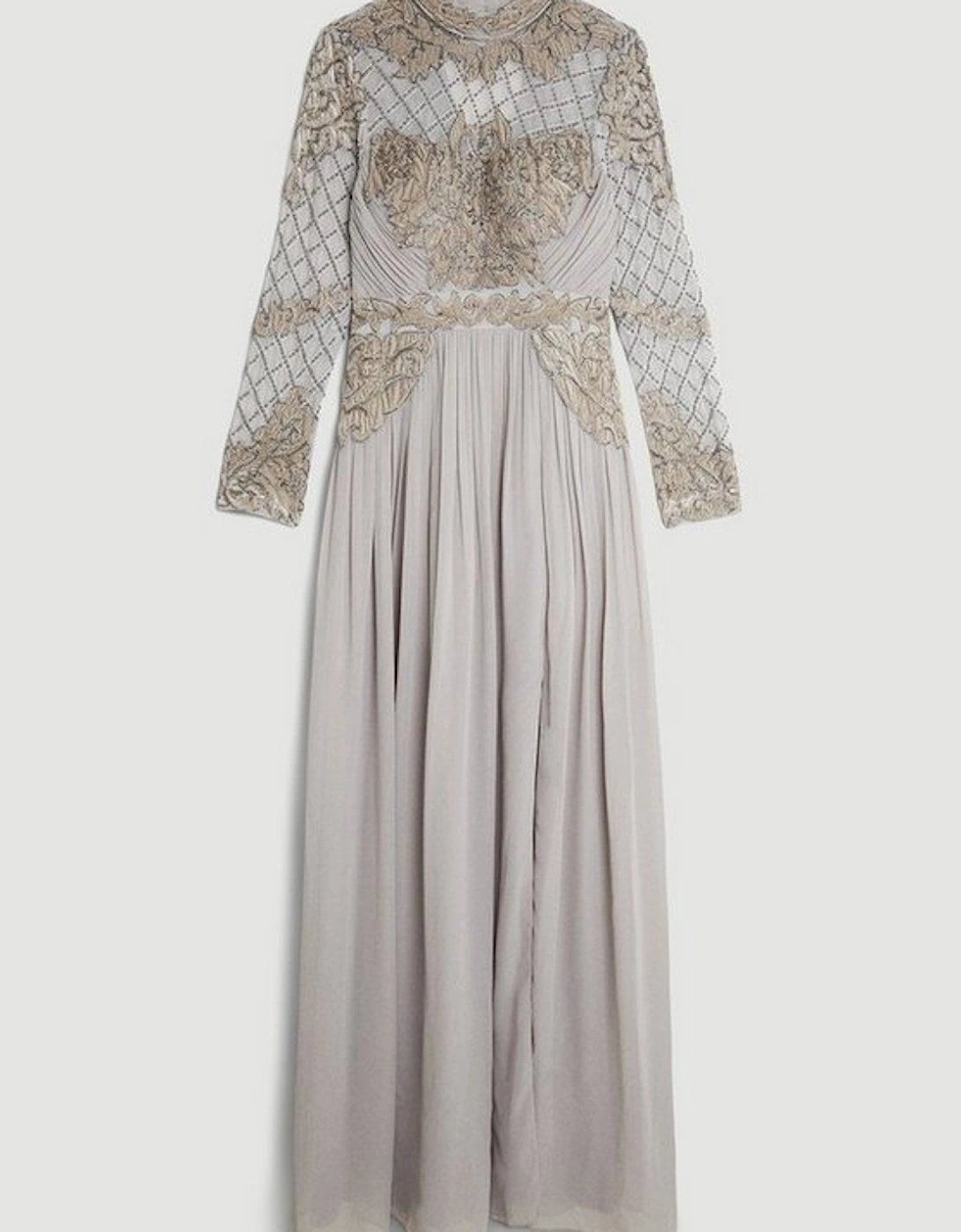 Embellished Cut Out Woven Maxi Dress
