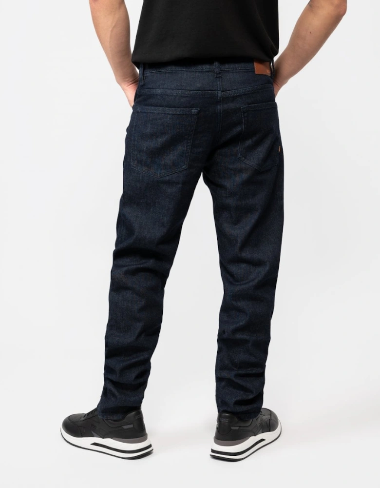 Orange Re.Maine Mens Regular Fit Dark Blue Comfort-Stretch Denim Jeans NOS