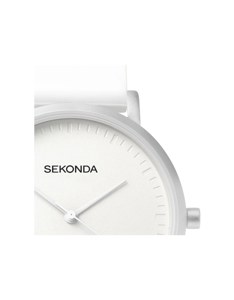 Ladies Palette White Silicone Strap with White Dial Watch