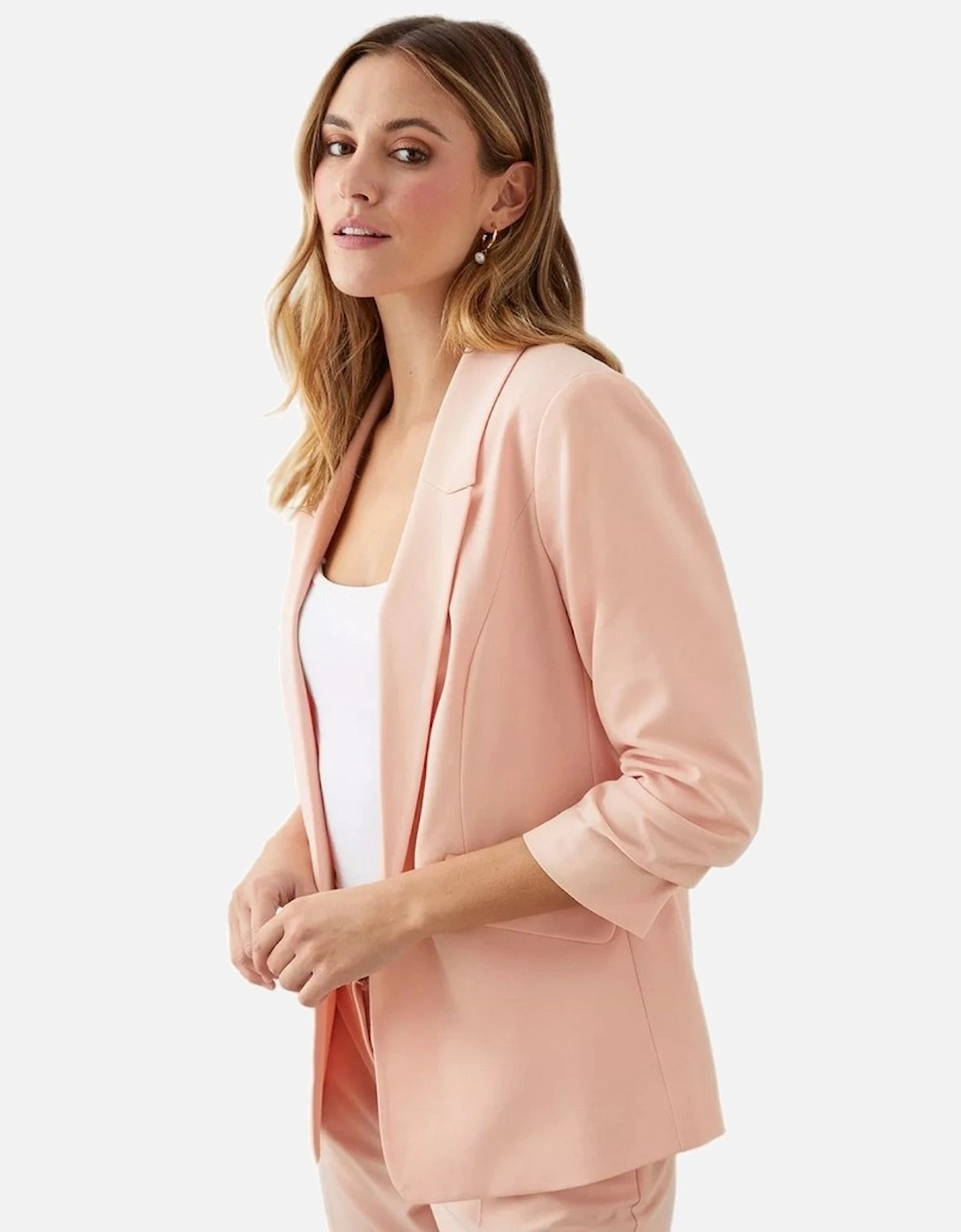 Womens/Ladies Ruched Blazer, 6 of 5