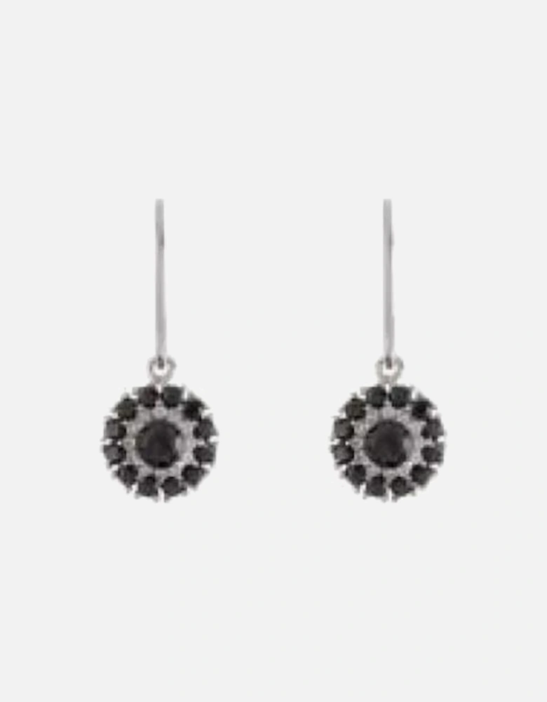 Sterling silver black drop earrings