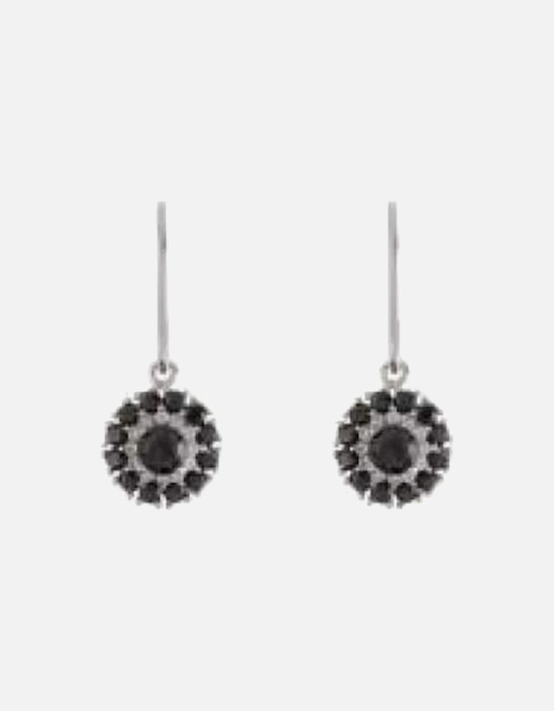 Sterling silver black drop earrings, 2 of 1