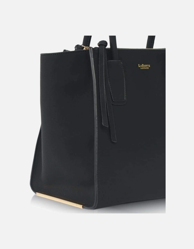 Demi Black Vegan Winged Tote Bag