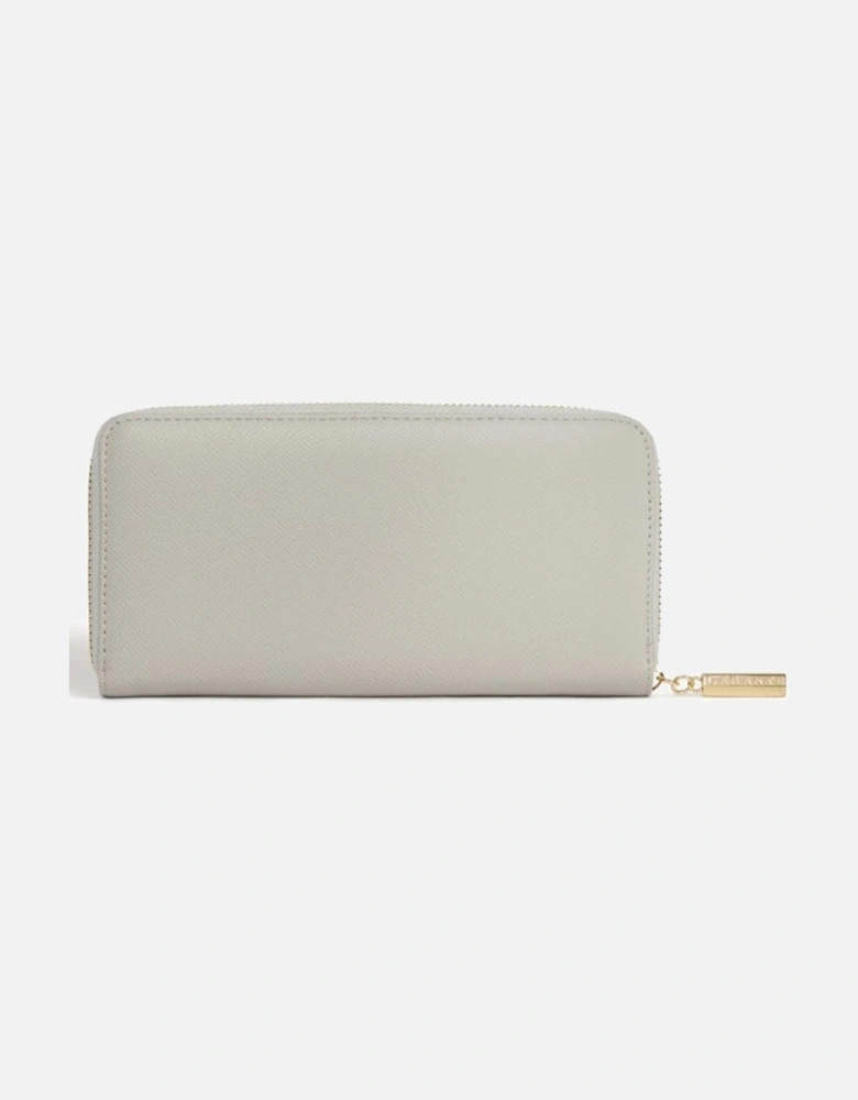 Serene Grey Vegan Zip Around Wallet