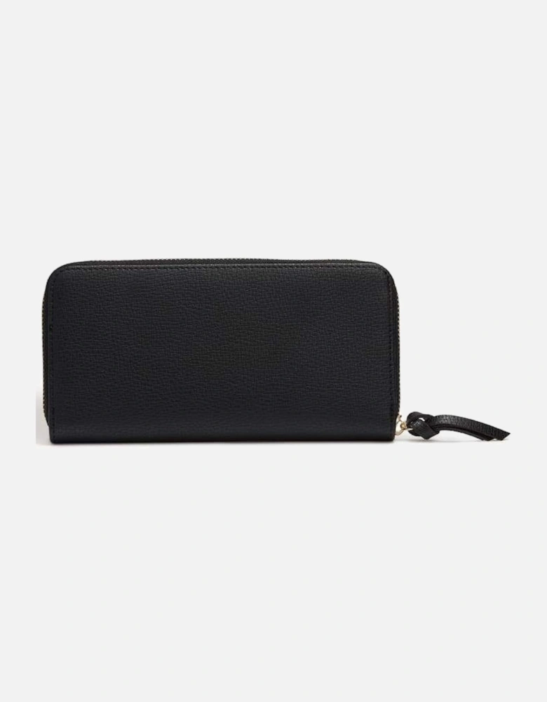 Serene Black Vegan Zip Around Wallet