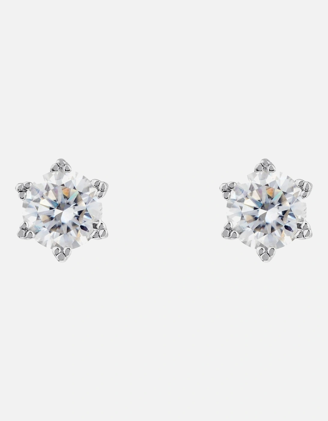 Moissanite Solitaire Diamond Earrings, 4 of 3