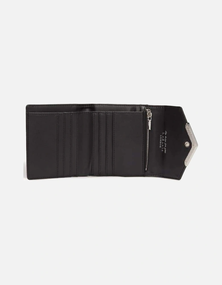 Diana Black Small Vegan Bifold Purse