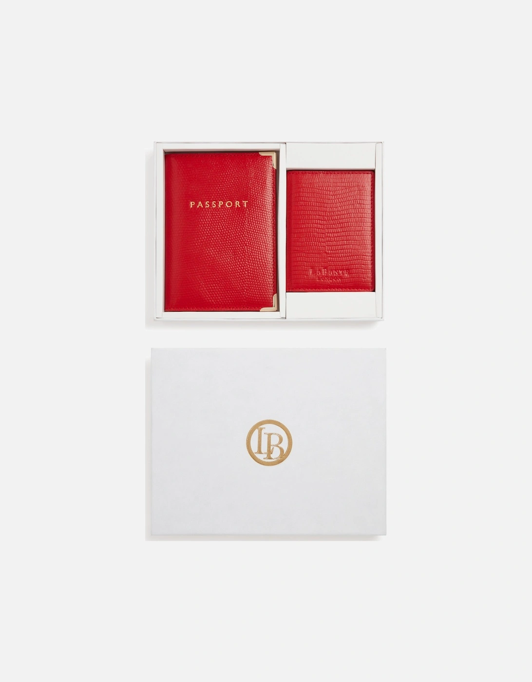 Nutcombe Red Passport Holder & bi-fold CC holder Gift Box, 7 of 6