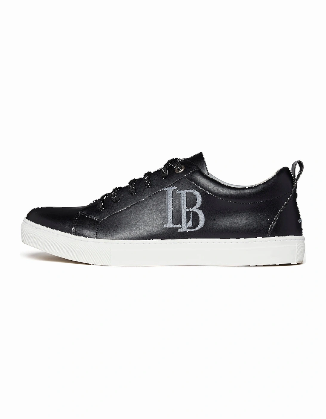 LB Black Apple Leather Sneakers Men, 5 of 4