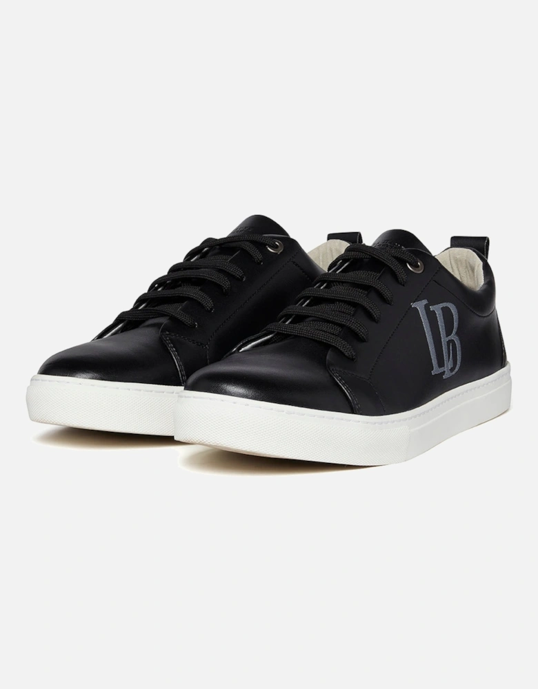 LB Black Apple Leather Sneakers for Women