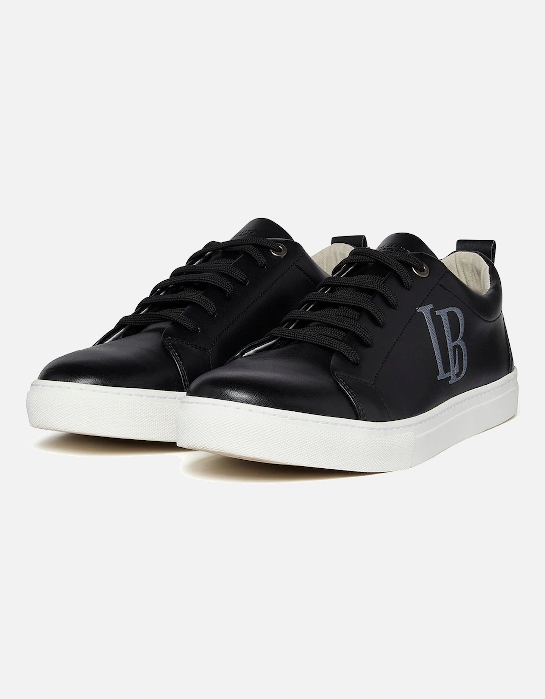 LB Black Apple Leather Sneakers Men